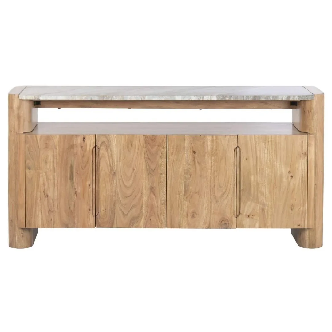 Buffet de madera y mármol 160X40X80