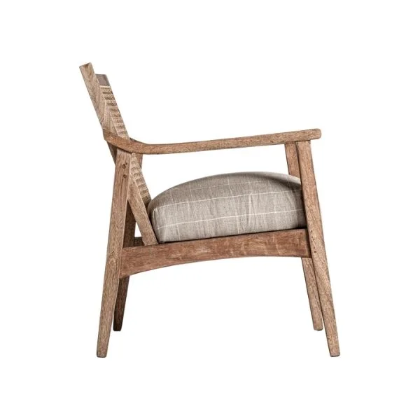 Sillón de madera de mango y ratán Valhey - Imagen 6