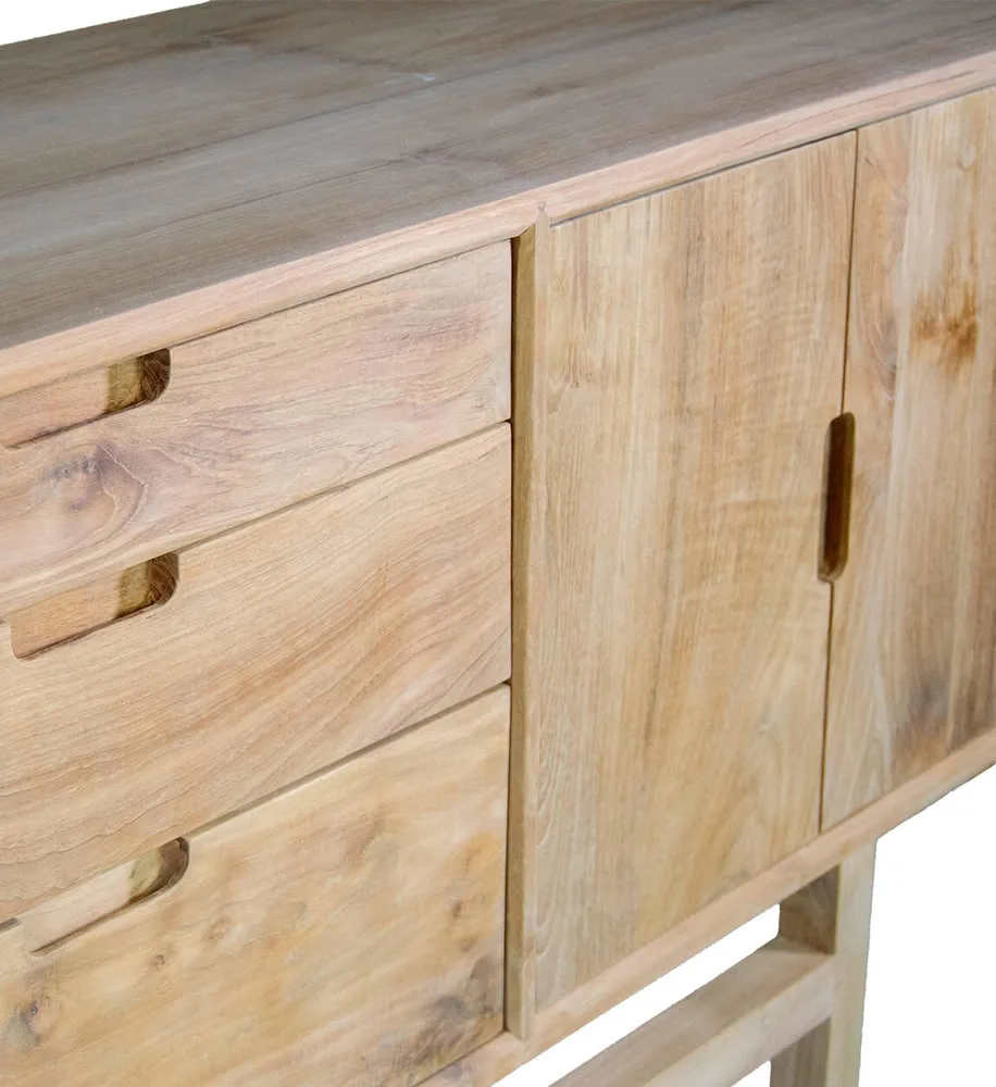 Aparador en madera de teca maciza tenerife 157cm - Imagen 3