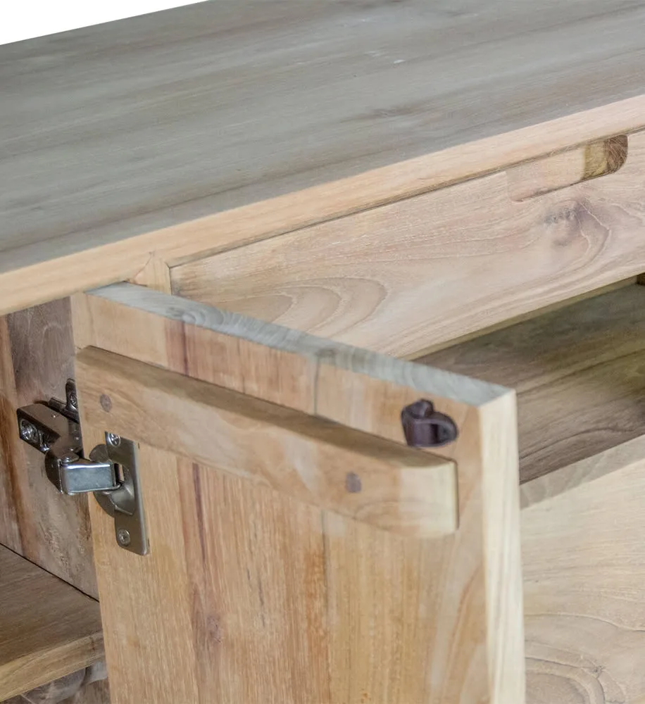 Aparador en madera de teca maciza tenerife 157cm - Imagen 7
