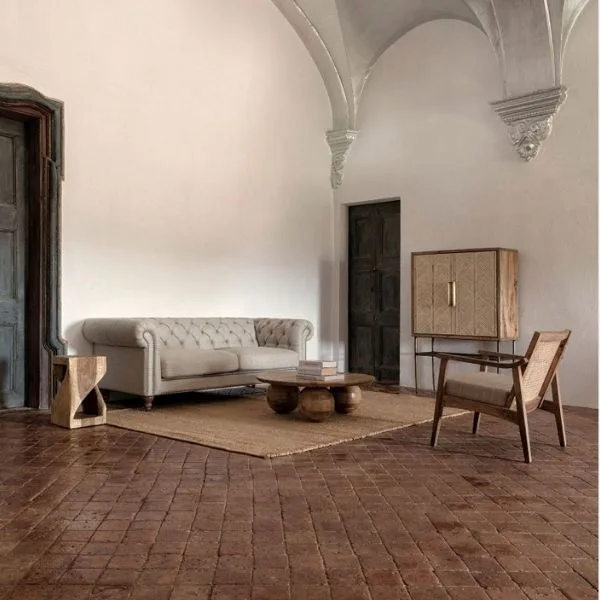Sillón de madera de mango y ratán Valhey - Imagen 8