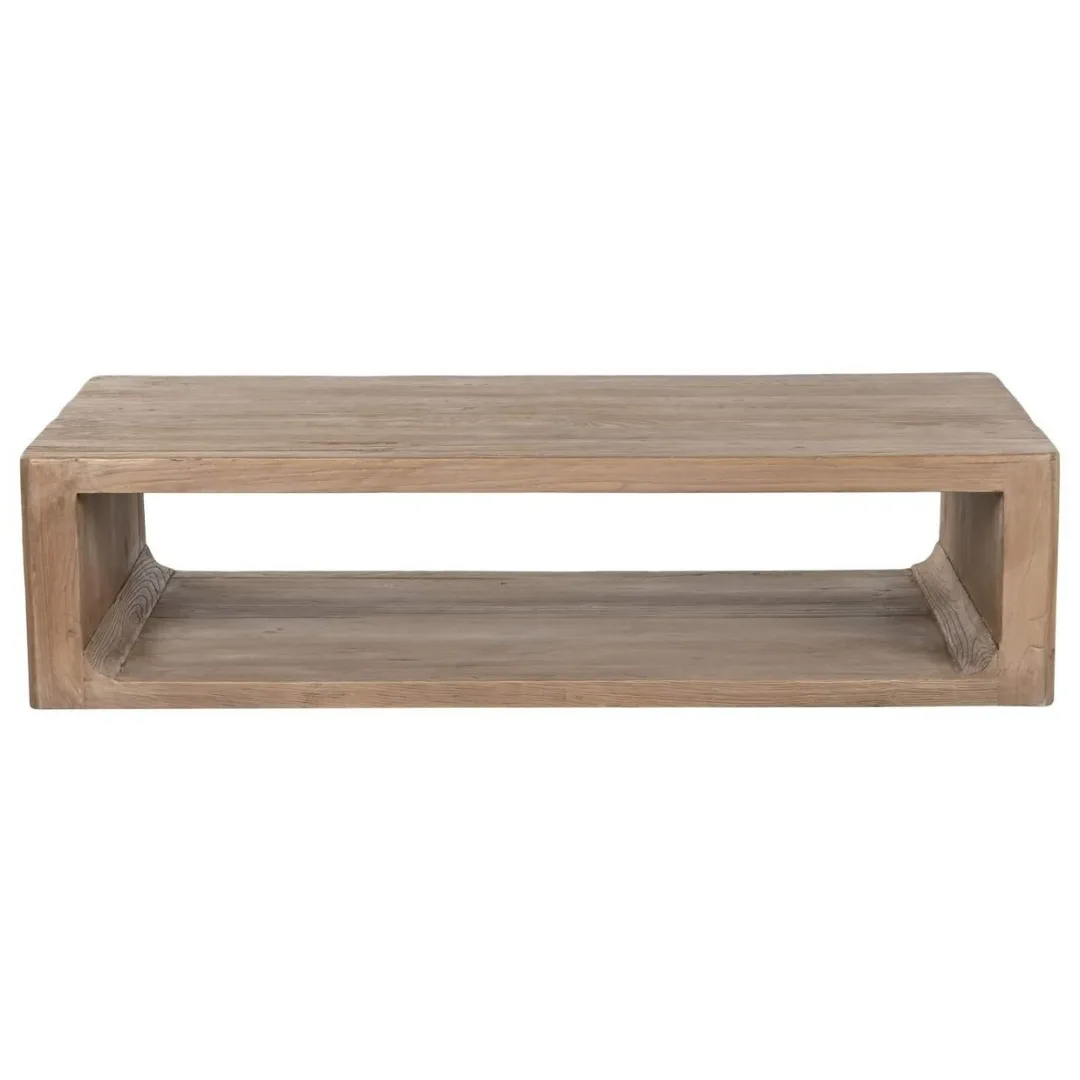 Mesa de centro de olmo macizo 140X71X35