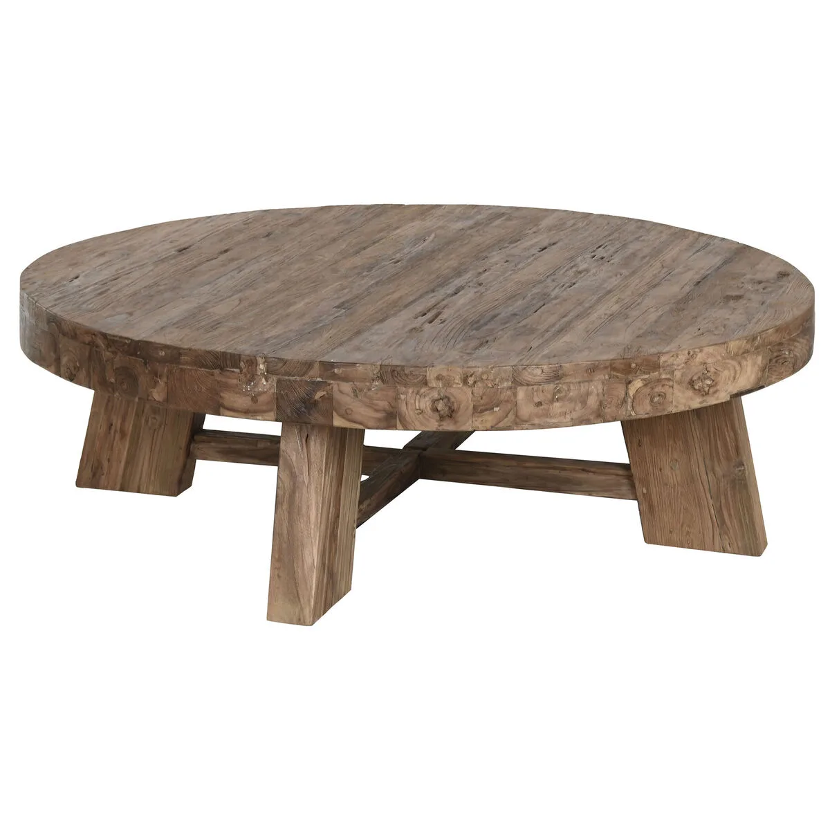 Mesa de centro rústica de teca