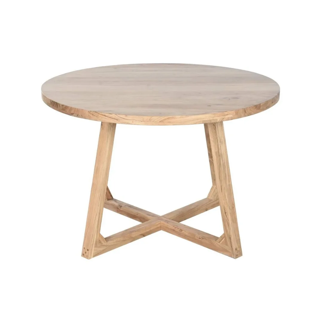 Mesa redonda de comedor de acacia 115cm - Imagen 2