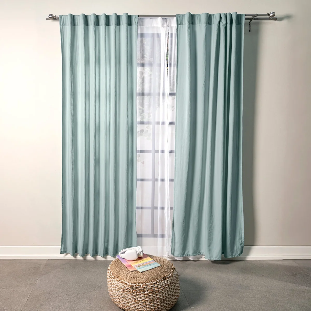 CORTINAS VIASOFT WASHED MINT - Imagen 2