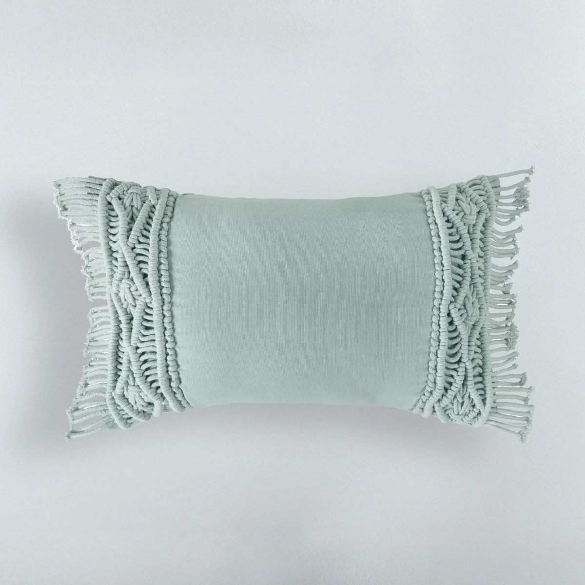 FUNDA DE COJÍN MACRAME AQUA