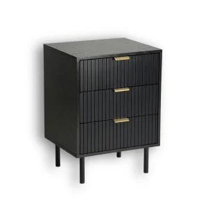 Buró Modelo Milo de Madera – Negro, 3 Cajones | 48×40×65 cm