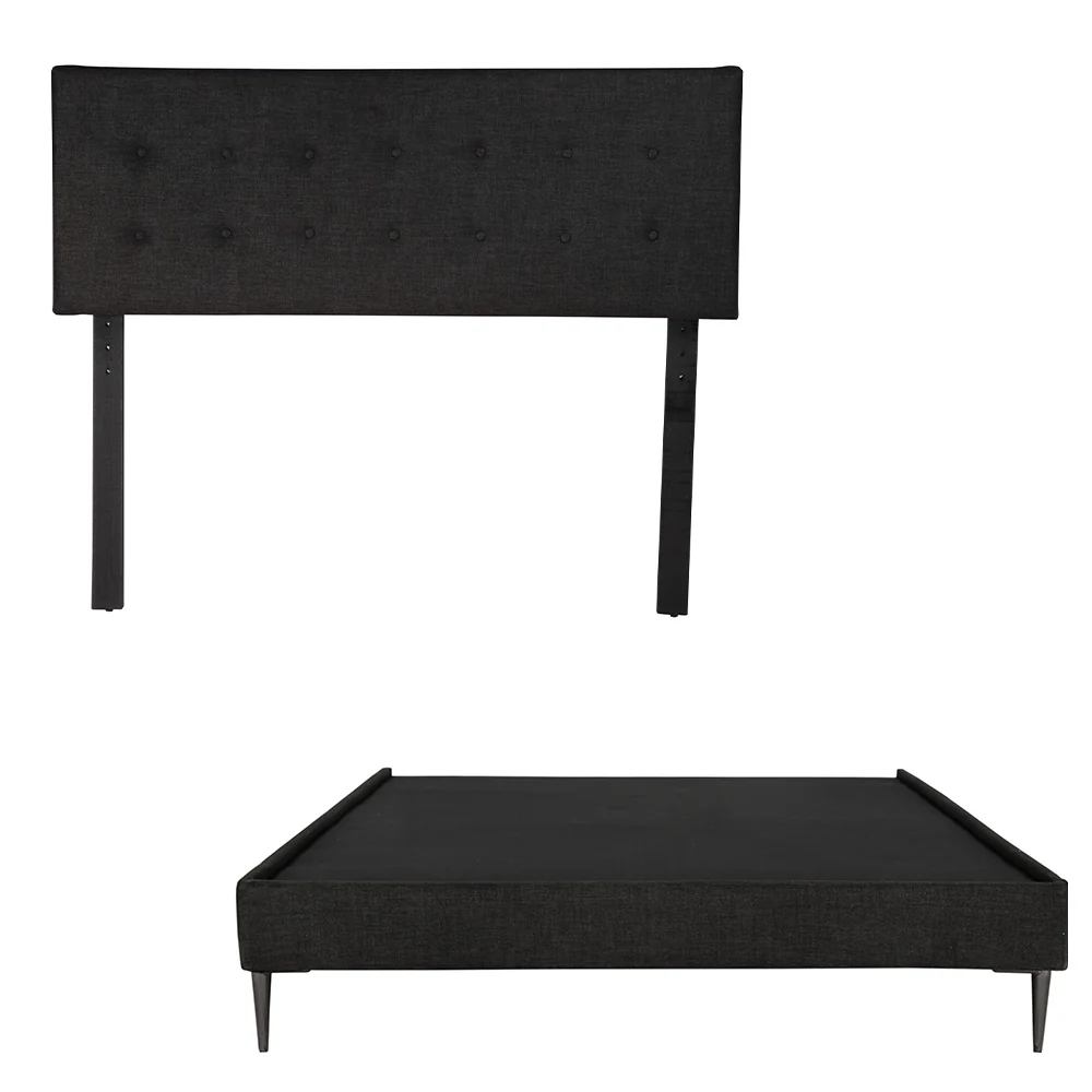 Cabecera Dicasa Bilbao con Base Slim Negro con Ropa de Cama - Imagen 4