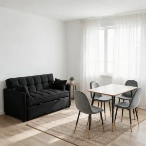 Combo Aeidi Gold Dott - Sofá Cama + Comedor 4P