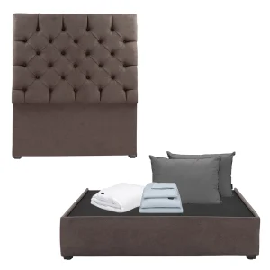 Cabecera Dicasa Capri con Base Cama con Ropa de Cama