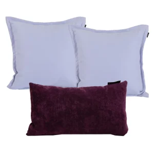 Set de 3 Cojines Dicasa 2 Kappa Lila y 1 Delta Morado
