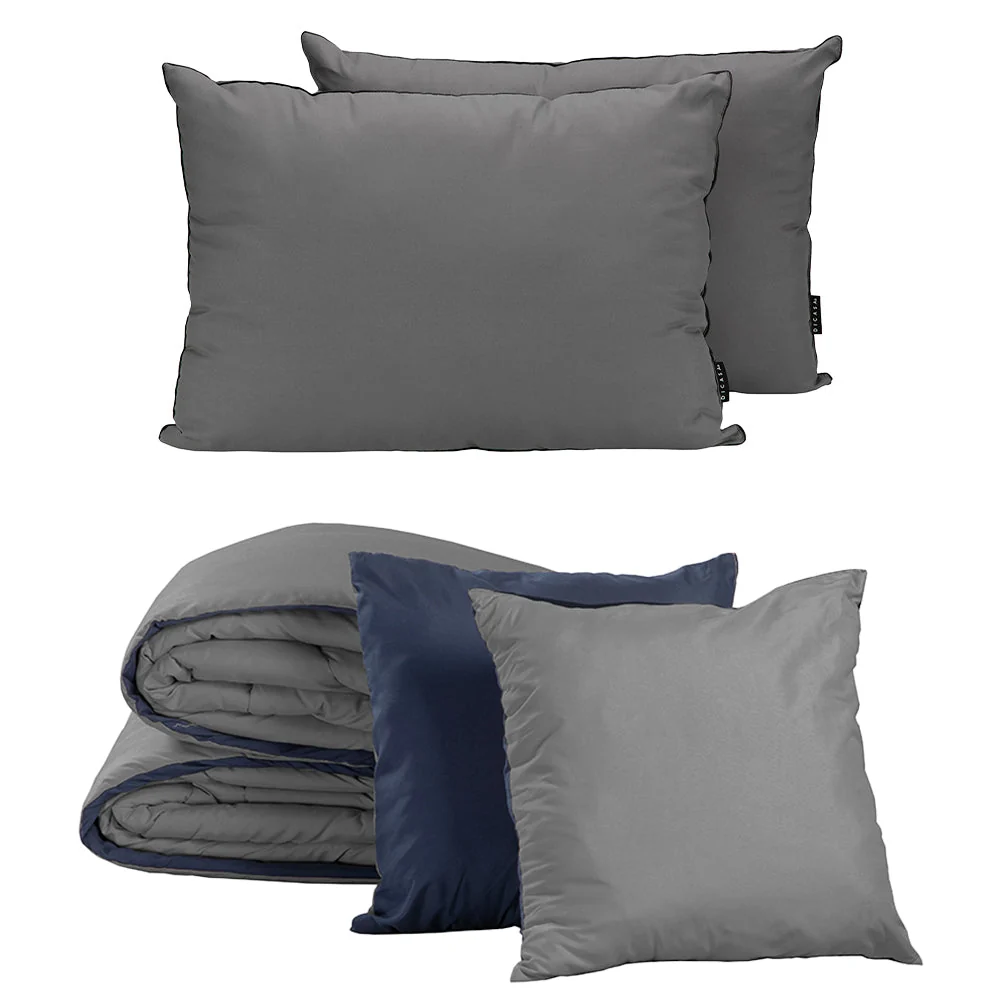 Edredón Dicasa Couzy Azul Marino y Gris Oxford con Ropa de cama - Imagen 3