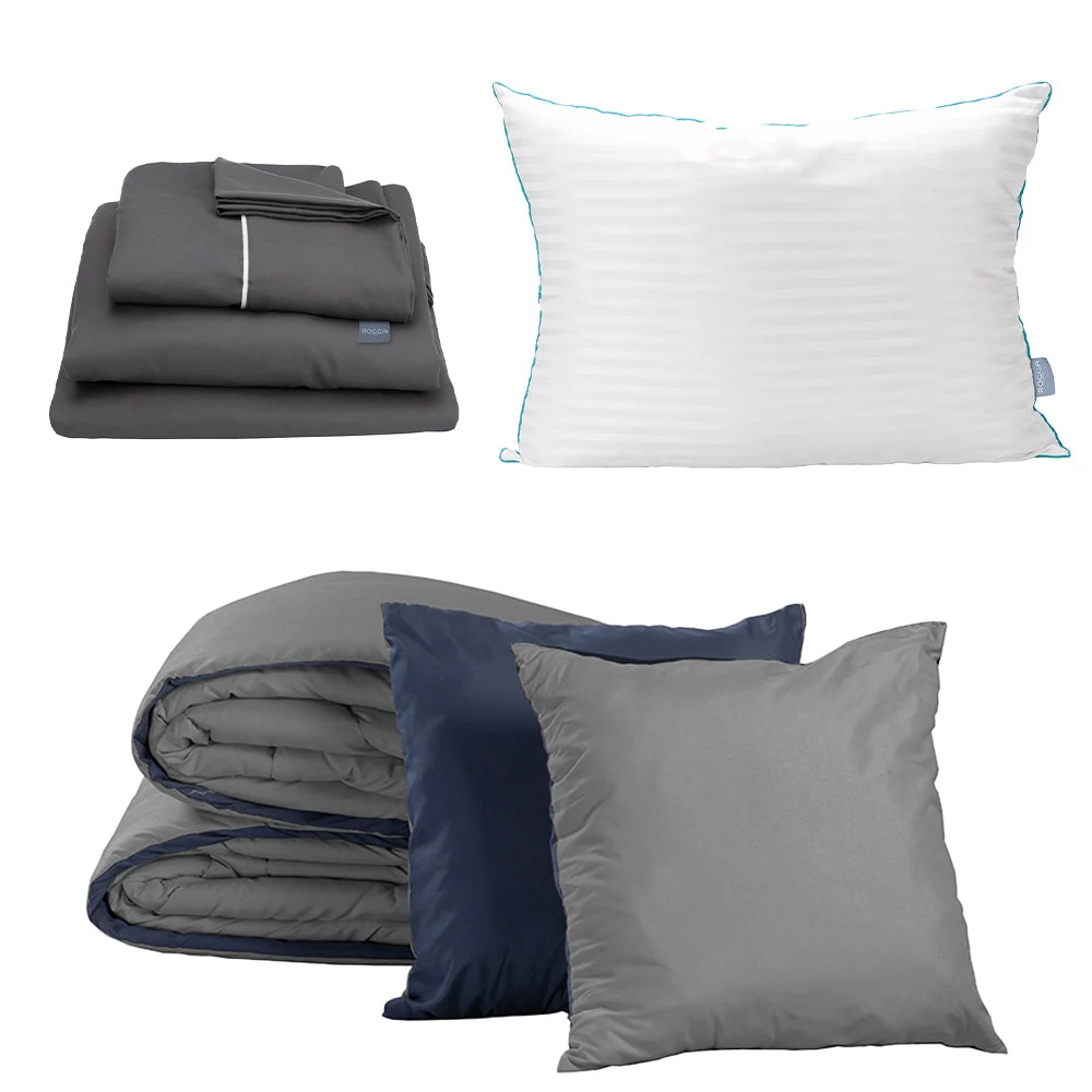 Edredón Dicasa Couzy Azul Marino y Gris Oxford con Ropa de cama - Imagen 9
