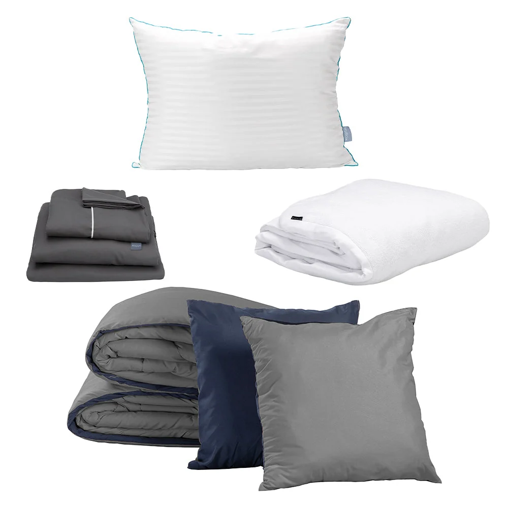 Edredón Dicasa Couzy Azul Marino y Gris Oxford con Ropa de cama - Imagen 6