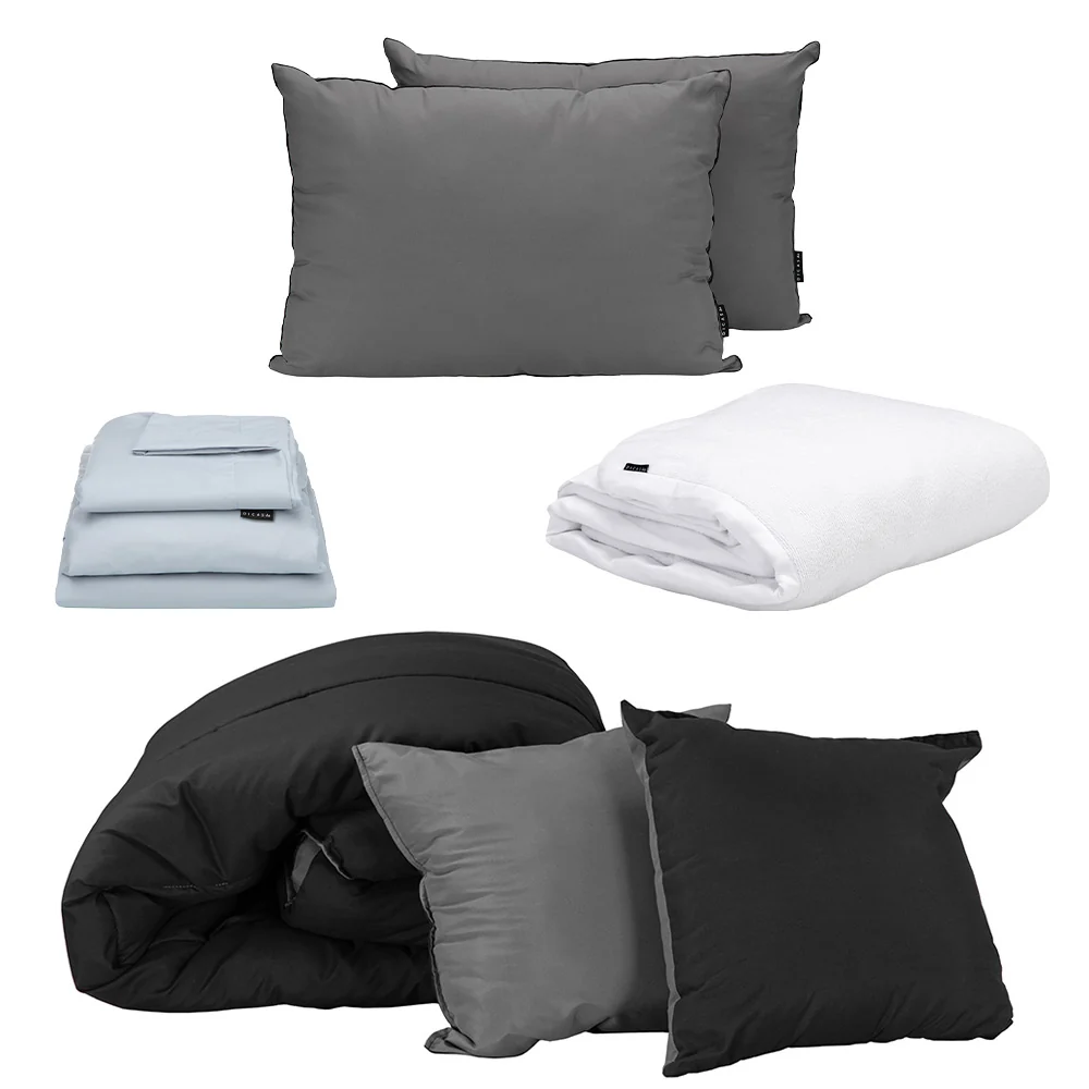 Edredón Dicasa Couzy Negro-Gris Oxford con Ropa de Cama - Imagen 6