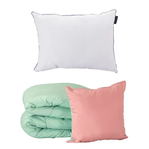 Edredón Dicasa Couzy Rosa-Menta con Ropa de Cama