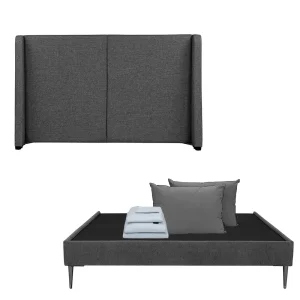 Cabecera Dicasa Milan con Base Slim con Ropa de Cama