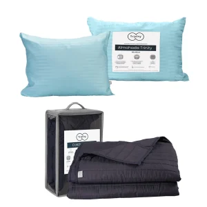 Colcha Trinity Azul Marino con Ropa de Cama