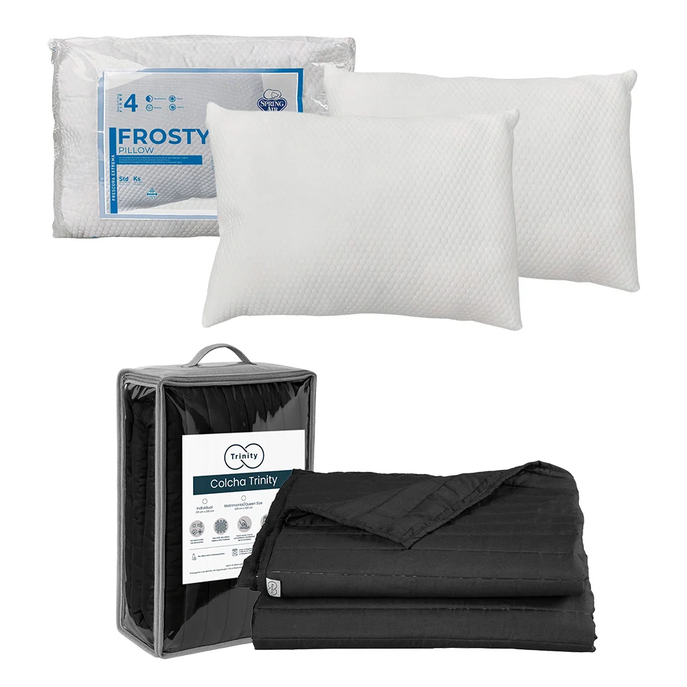 Colcha Trinity Negra con Ropa de Cama - Imagen 7
