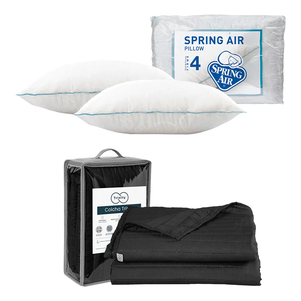 Colcha Trinity Negra con Ropa de Cama - Imagen 5