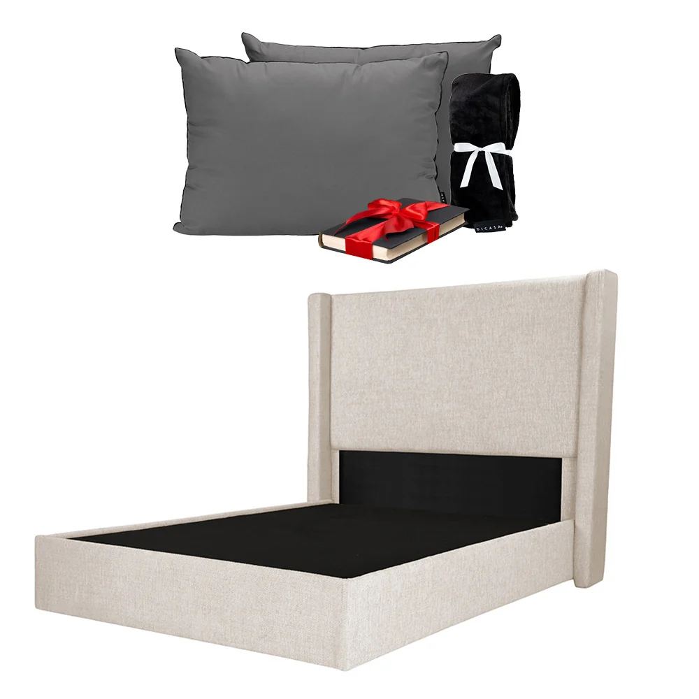 Cabecera Dicasa Planx con Base Cama. Regalo: Almohadas, Frazada y Libro - Imagen 7