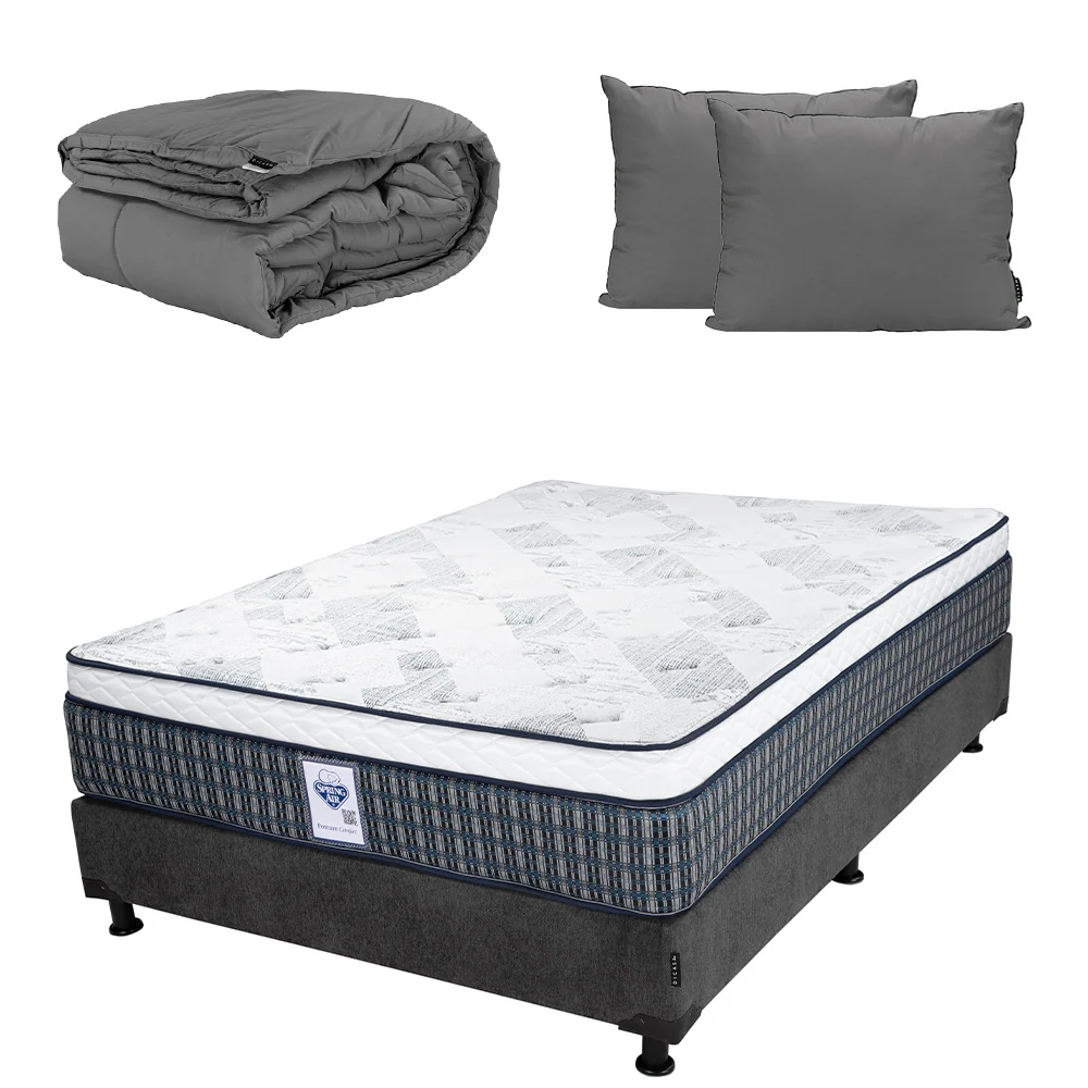 Colchón Spring Air Cardona con Box con Ropa de Cama - Imagen 6
