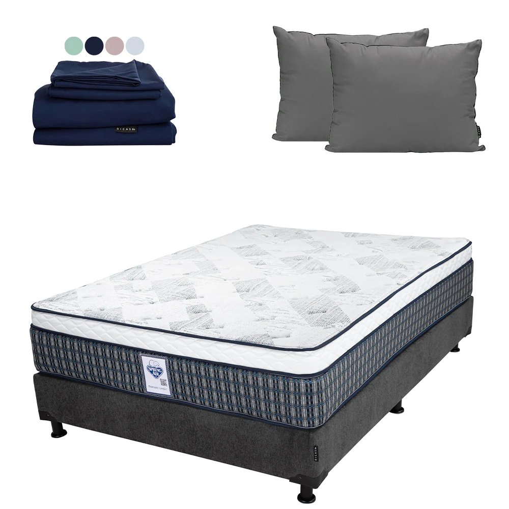 Colchón Spring Air Cardona con Box con Ropa de Cama - Imagen 7