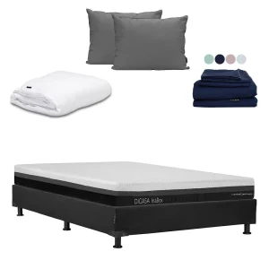 Colchón en caja Dicasa InaBox con Box Black con Ropa de Cama