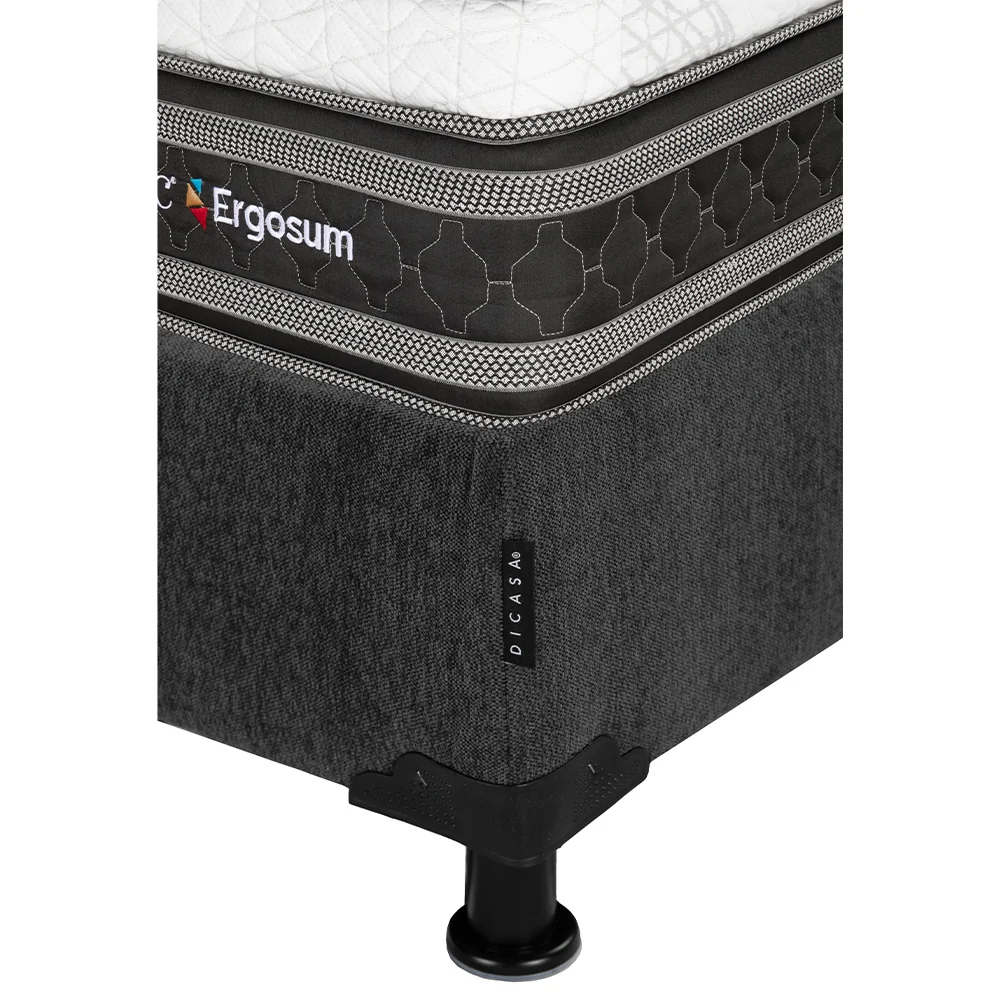 Colchón Restonic Ergosum Con Box Gris Carbón Con Ropa de Cama - Imagen 7