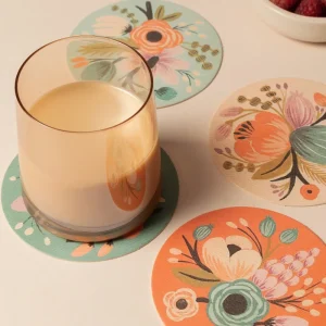 Set Portavasos Floral