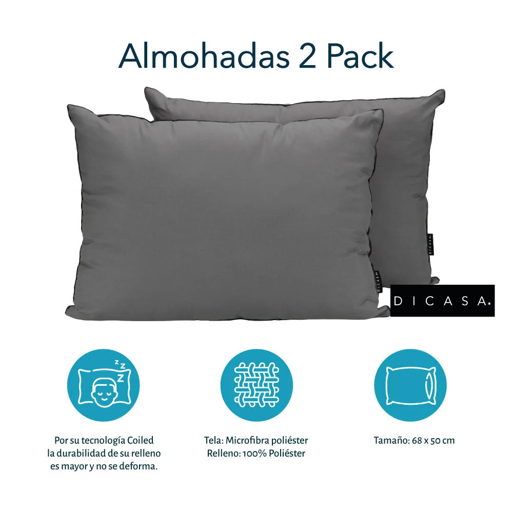 Cabecera Dicasa Zefyr con Box Gris Carbón con Ropa de Cama - Imagen 8