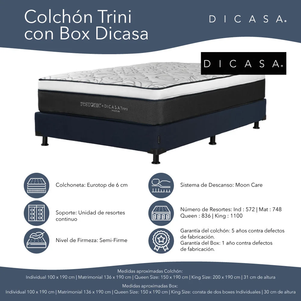 Colchón Dicasa Trini con Box con Ropa de Cama - Imagen 5