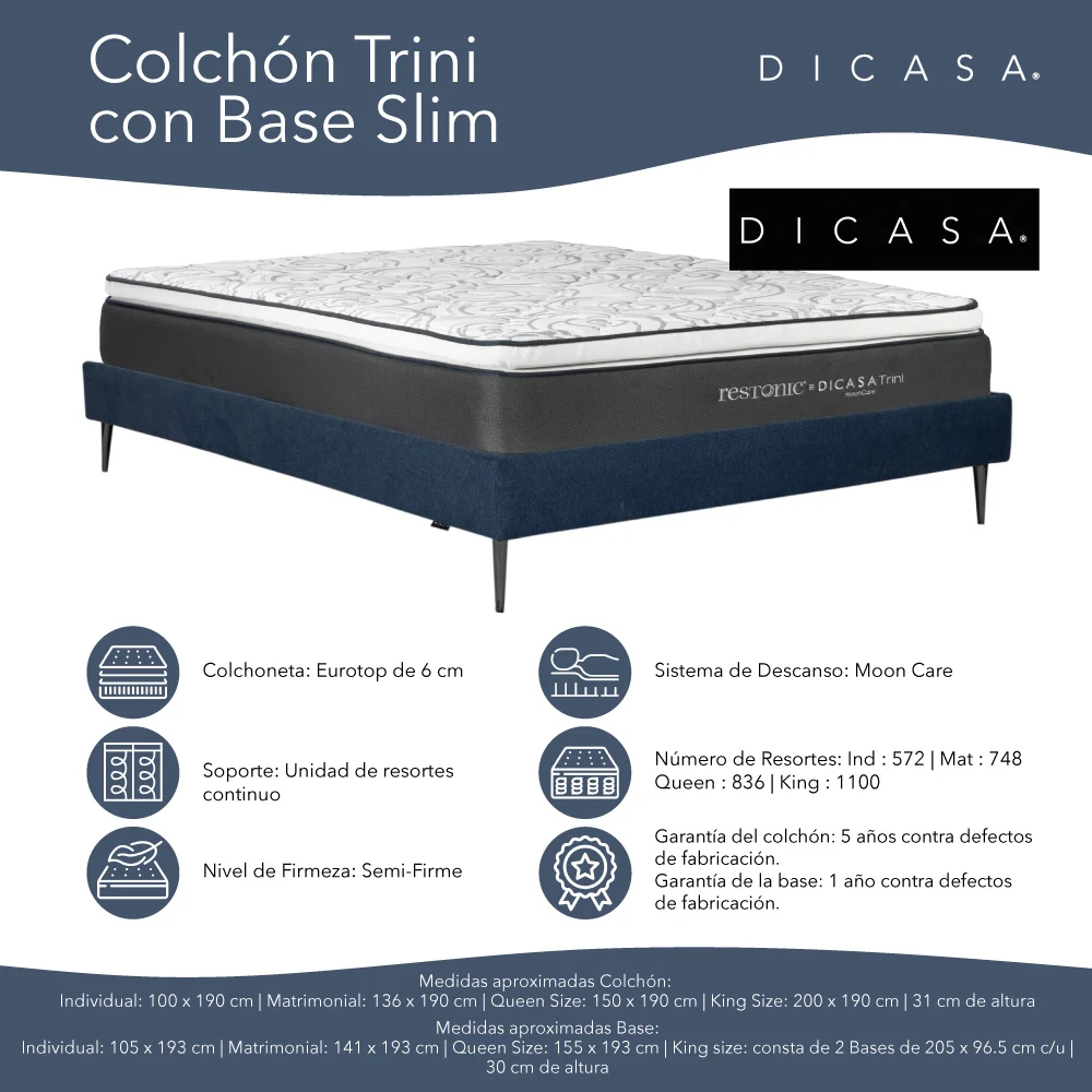 Colchón Dicasa con Base Slim - Imagen 7