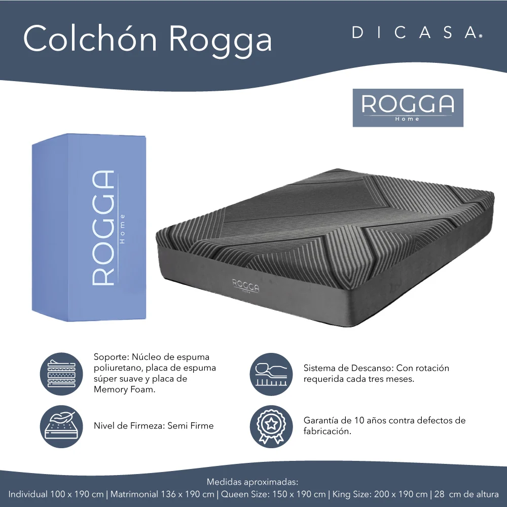 Colchón Rogga con Ropa de Cama - Imagen 9