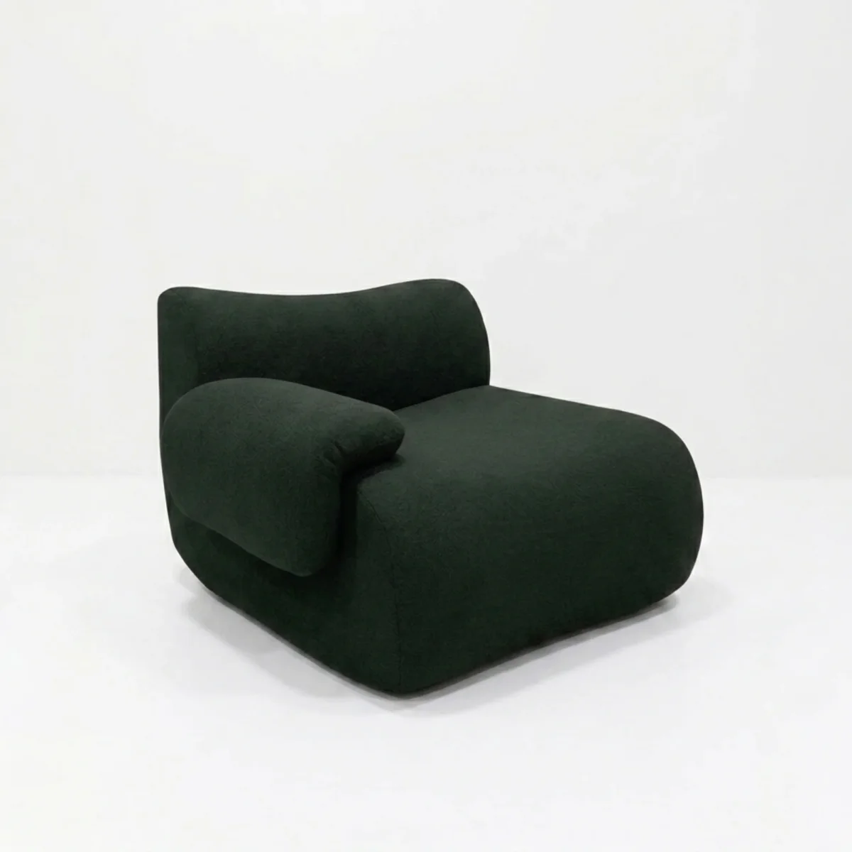 Sofá Modular Modelo Sora – Módulo Izquierdo, Verde Olivo con Memory Foam | 100×100×68 cm