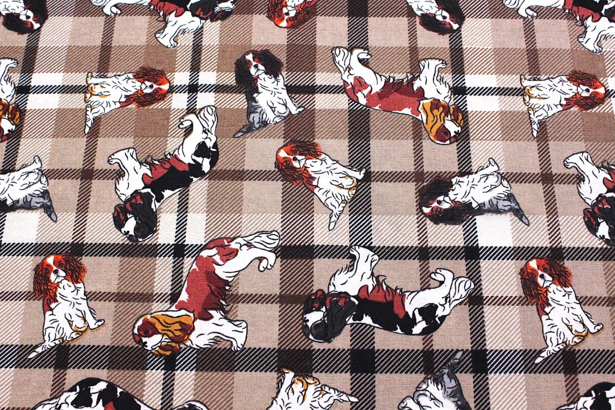 Loneta estampada Cavalier Spaniel