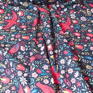 Panamá Estampado de Pájaros y Flores