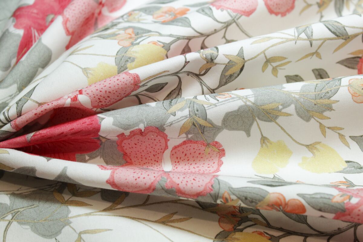 Algodón estampado Flor Coral - Imagen 3