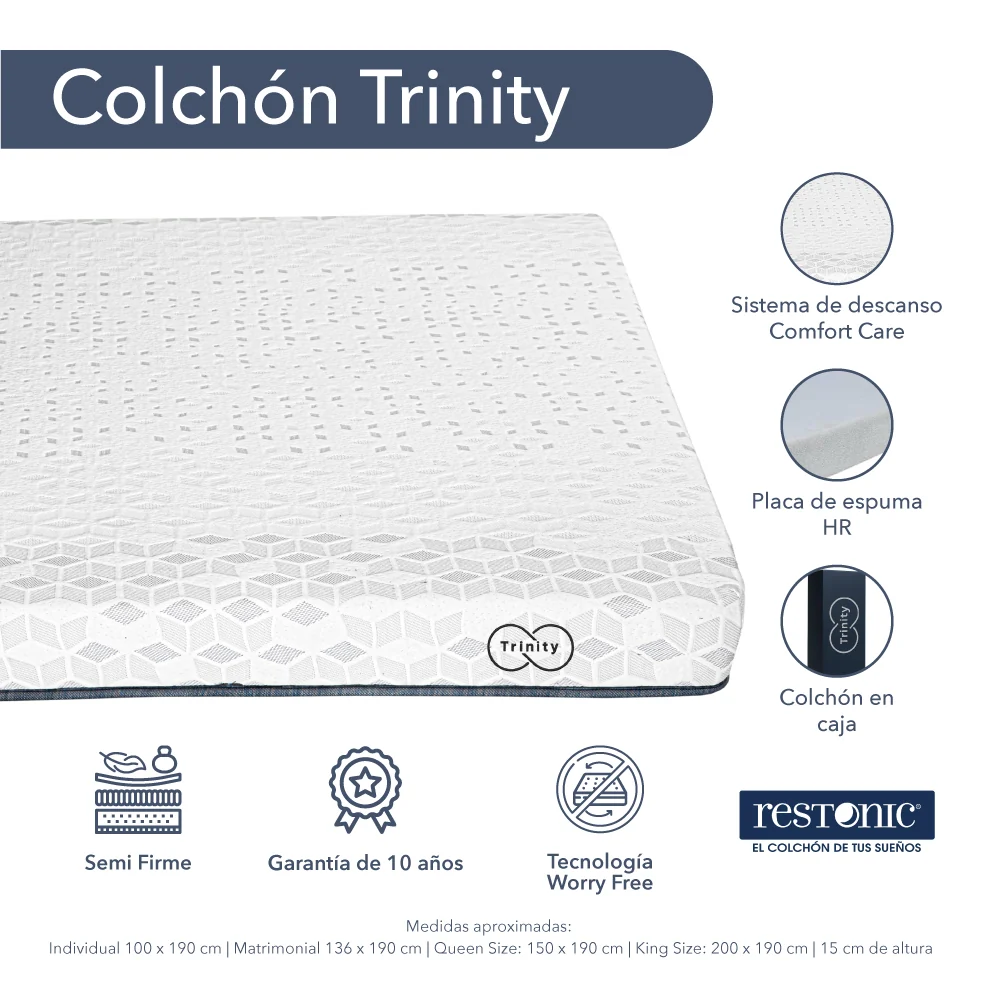 Colchon en Caja Trinity con Ropa de Cama - Imagen 5