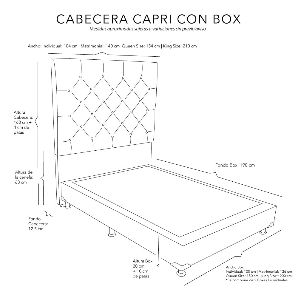 Cabecera Dicasa Capri con Box - Imagen 7