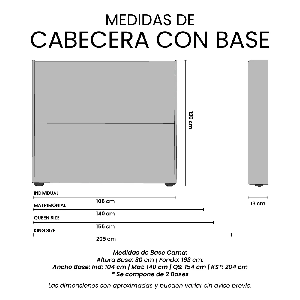 Cabecera Aria con Base Cama - Imagen 5