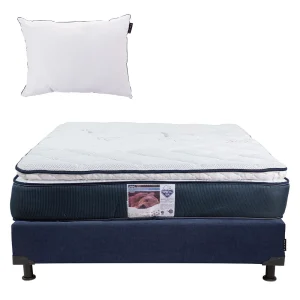 Colchón Spring Air Monaco con Box con Ropa de Cama