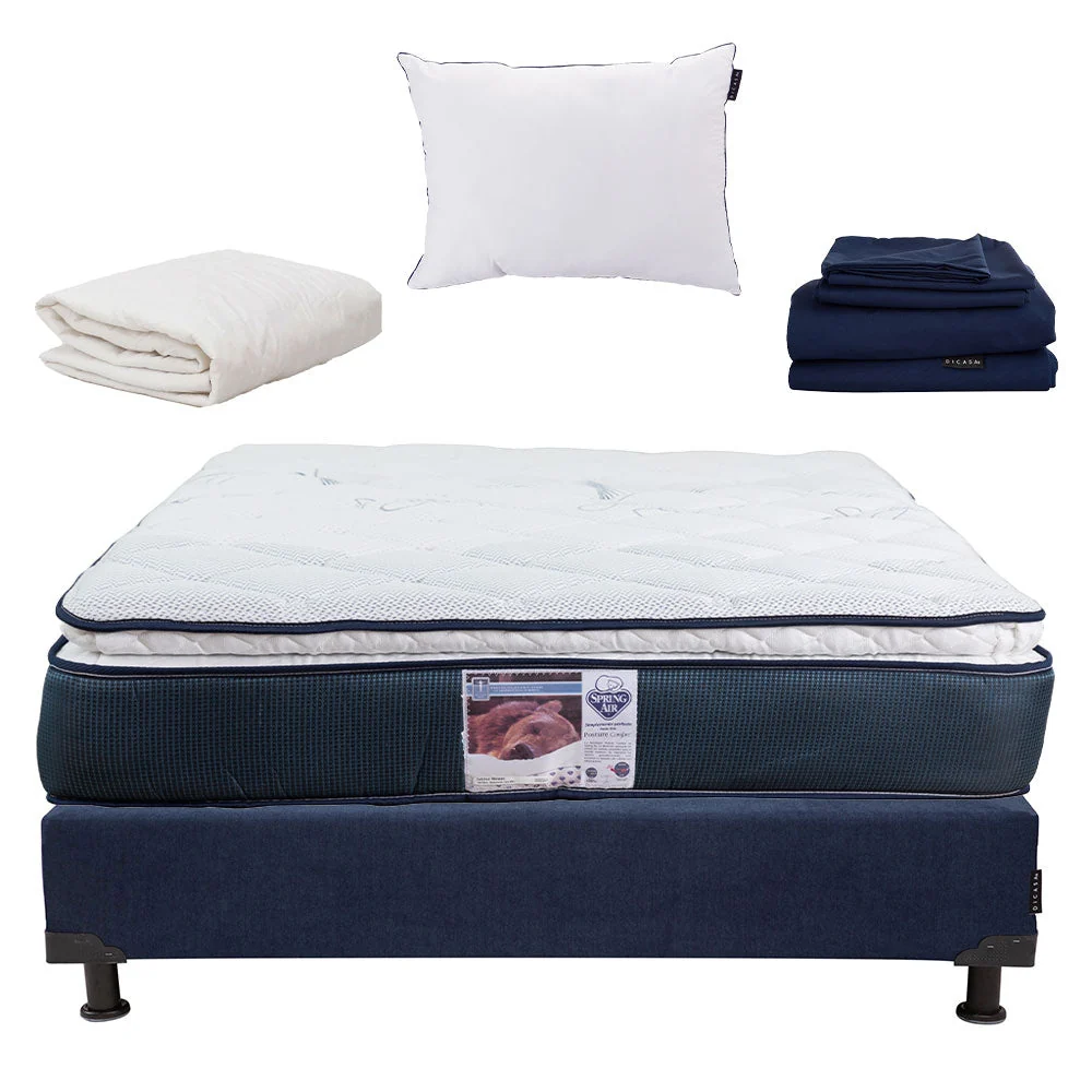 Colchón Spring Air Monaco con Box con Ropa de Cama - Imagen 7