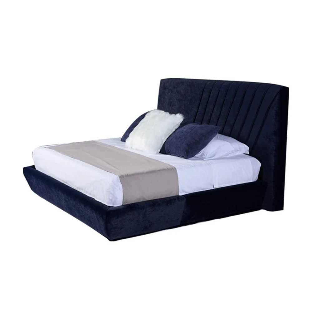 Cabecera Dicasa Drax con Base Cama Azul.