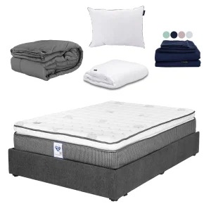Colchón Spring Air Phantom con Base Cama con Ropa de Cama