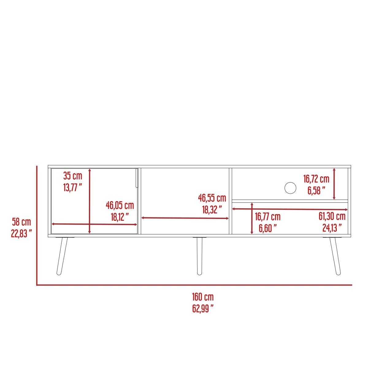 Rack para tv 65" vulcan (1c) capri 58x160x40 - Imagen 9