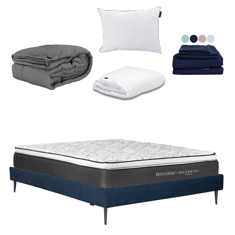 Colchón Dicasa Trini con Base Cama Slim y Ropa de Cama - Imagen 2