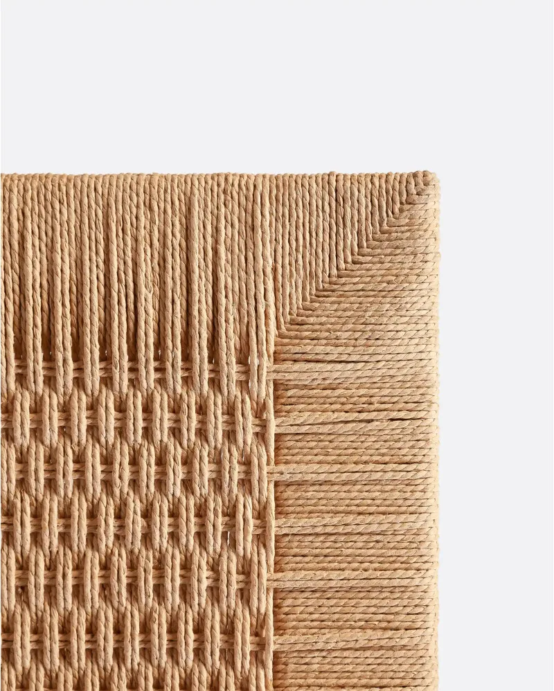 Banco de 140 cm de madera de teca y cuerda de papel UBUD - Imagen 7