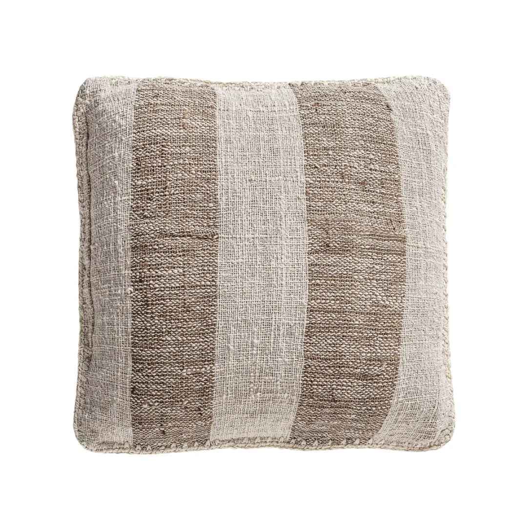 Cojín rayas beige Clancy