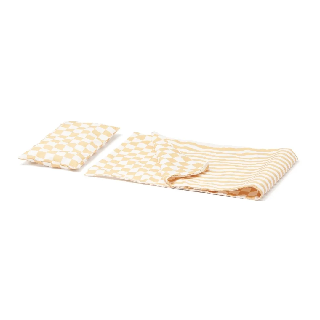 Cama de muñecas de madera con ruedas - Imagen 5